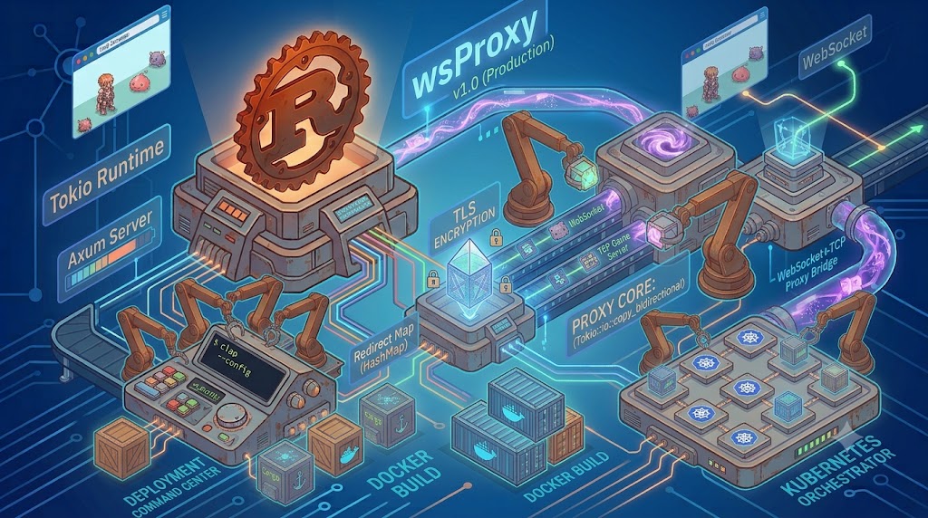 ส่วนประกอบสุดท้ายของ wsProxy: TCP connection, bidirectional pump, TLS, testing, Docker และ Kubernetes deployment /posts/rust/rust-wsproxy-proxy-deploy/featured-image.jpeg